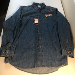 NWT Wrangler Riggs Workwear Mens Shirt Size LT Cotton Americana Western Rugged